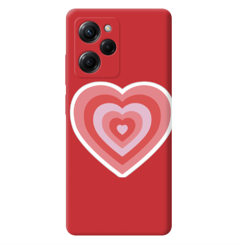 Xiaomi Poco X5 Pro My Heart Is Yours Red Colored Silicone TPU Θήκη