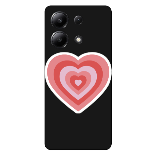 Xiaomi Redmi Note 13 4G My Heart Is Yours Black Colored Silicone TPU Θήκη