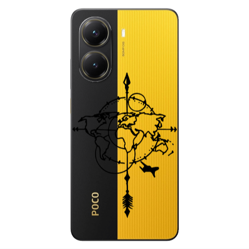 Xiaomi Poco X7 Pro Old Map Transparent Silicone TPU Θήκη