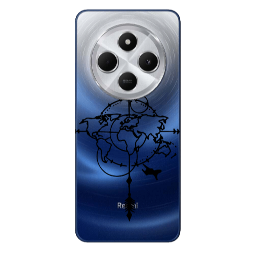 Xiaomi Redmi 14c Old Map Transparent Silicone TPU Θήκη