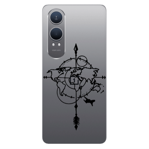 Oneplus Nord Ce 4 lite Old Map Transparent Silicone TPU Θήκη