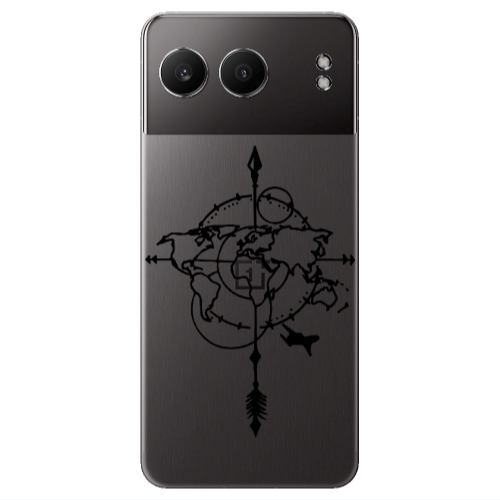 Oneplus Nord 4 Old Map Transparent Silicone TPU Θήκη