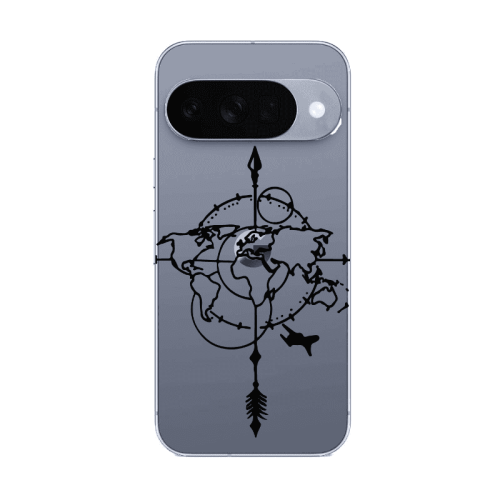 Google Pixel 10 Old Map Transparent Silicone TPU Θήκη
