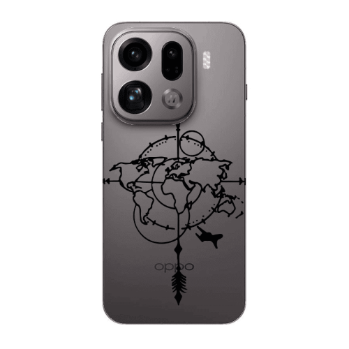 Oppo Find X9 Pro Old Map Transparent Silicone TPU Θήκη
