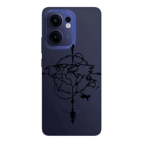 Oppo Reno13 FS Old Map Transparent Silicone TPU Θήκη