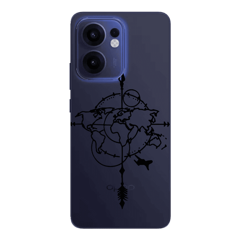 Oppo Reno13 FS Old Map Transparent Silicone TPU Θήκη