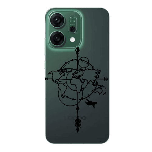 Oppo RENO 14 Old Map Transparent Silicone TPU Θήκη