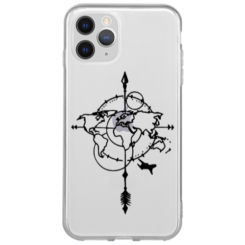 Apple iPhone 13 Pro Max Old Map Transparent Silicone TPU Θήκη