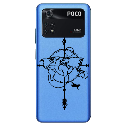 Xiaomi Poco M4 Pro 4G Old Map Transparent Silicone TPU Θήκη