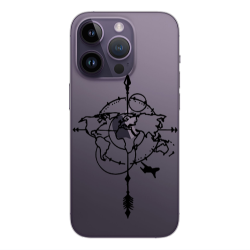 Apple iPhone 14 Pro  Old Map Transparent Silicone TPU Θήκη