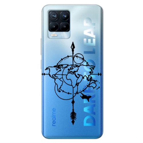 Realme 8 Pro Old Map Transparent Silicone TPU Θήκη