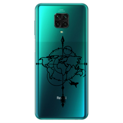 Xiaomi Redmi Note 9S Old Map Transparent Silicone TPU Θήκη