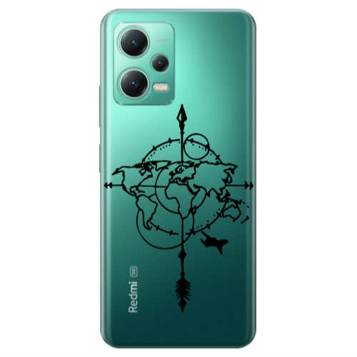 Xiaomi Redmi Note 12 Pro 5G Old Map Transparent Silicone TPU Θήκη