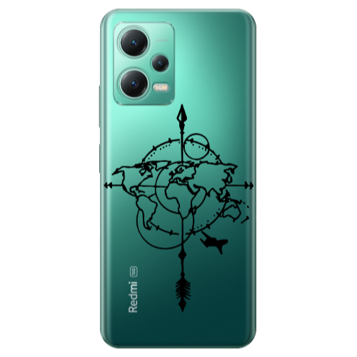 Xiaomi Redmi Note 12 Pro Plus 5G Old Map Transparent Silicone TPU Θήκη