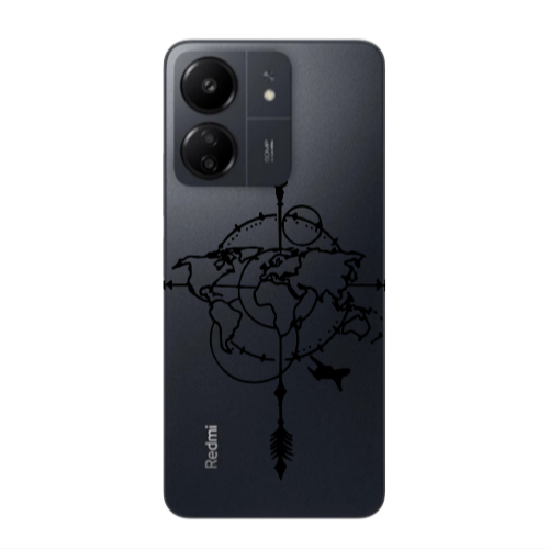 Xiaomi Redmi 13C Old Map Transparent Silicone TPU Θήκη