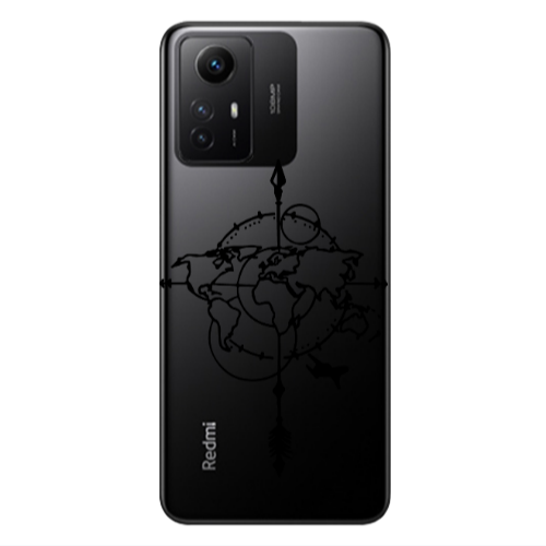 Xiaomi Redmi Note 12s Old Map Transparent Silicone TPU Θήκη