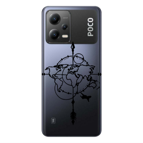 Xiaomi Poco X5 Old Map Transparent Silicone TPU Θήκη