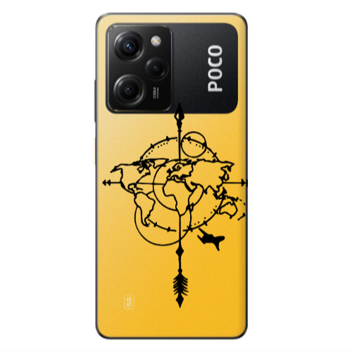 Xiaomi Poco X5 Pro Old Map Transparent Silicone TPU Θήκη