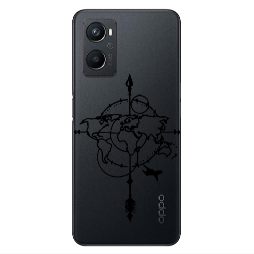 Oppo A 96 Old Map Transparent Silicone TPU Θήκη