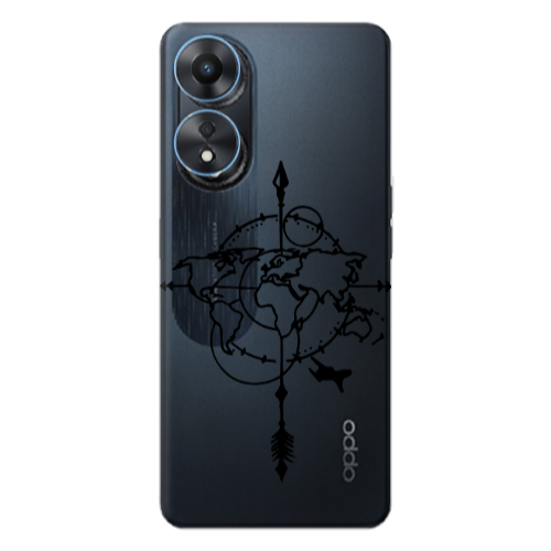 Oppo A 98 Old Map Transparent Silicone TPU Θήκη
