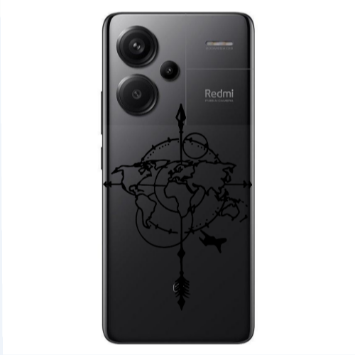 Xiaomi Redmi Note 13 Pro+ 5G  Old Map Transparent Silicone TPU Θήκη