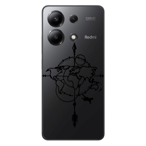 Xiaomi Redmi Note 13 4G Old Map Transparent Silicone TPU Θήκη