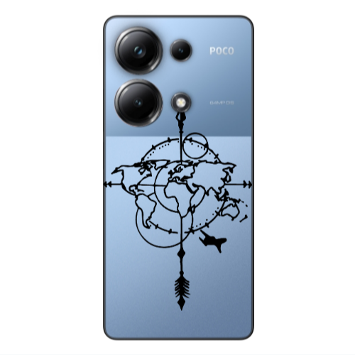 Xiaomi Poco M6 Pro 4G Old Map Transparent Silicone TPU Θήκη