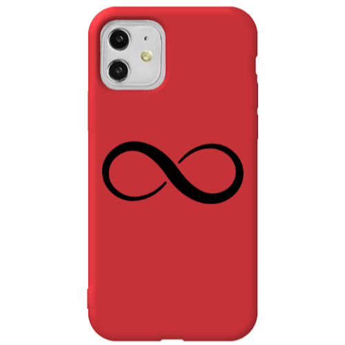 Apple iPhone 11  Infinity Red Colored Silicone TPU Θήκη