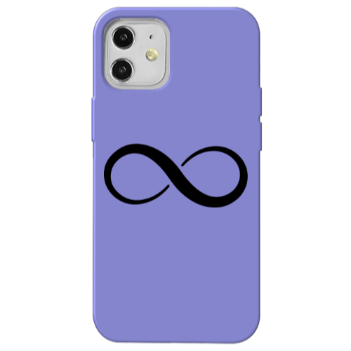 Apple iPhone 12 Infinity Purple Colored Silicone TPU Θήκη