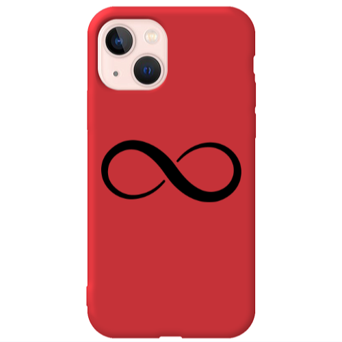 Apple iPhone 13 Infinity Red Colored Silicone TPU Θήκη