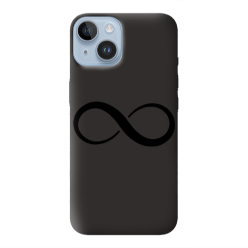 Apple iPhone 14 Plus Infinity Black Colored Silicone TPU Θήκη
