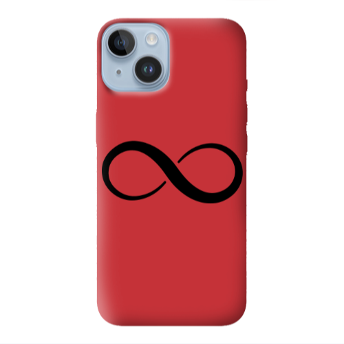 Apple iPhone 14 Plus Infinity Red Colored Silicone TPU Θήκη