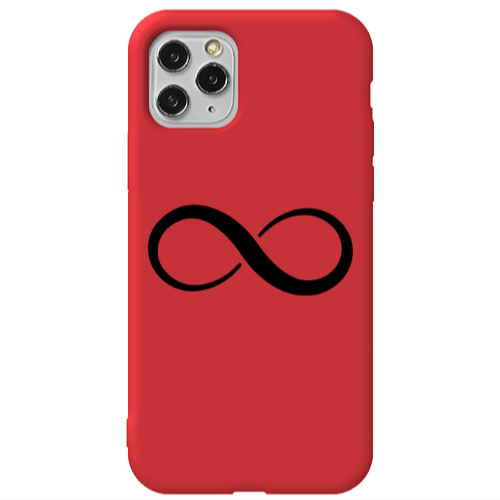 Apple iPhone 11 Pro Max Infinity Red Colored Silicone TPU Θήκη