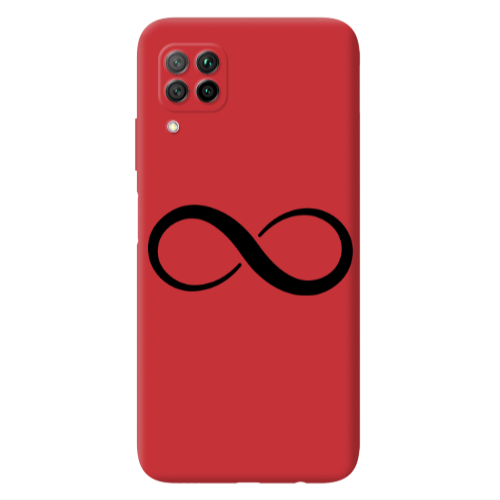 Huawei P40 Lite Infinity Red Colored Silicone TPU Θήκη