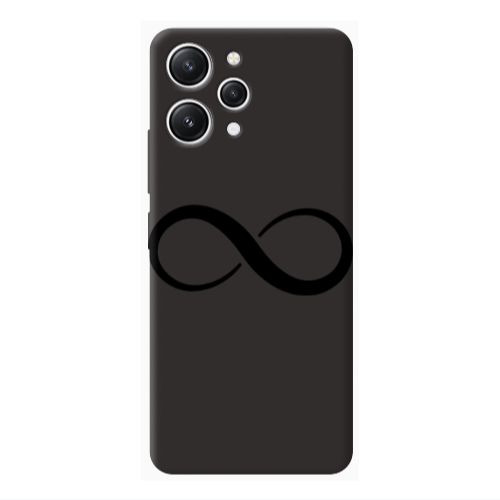 Xiaomi Redmi 12 Infinity Black Colored Silicone TPU Θήκη