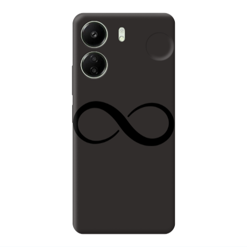 Xiaomi Redmi 13C Infinity Black Colored Silicone TPU Θήκη