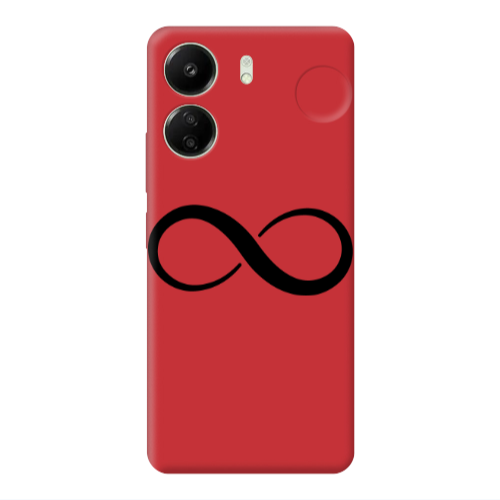Xiaomi Redmi 13C Infinity Red Colored Silicone TPU Θήκη