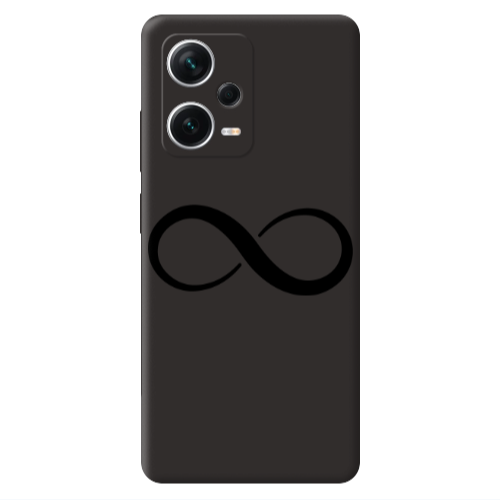 Xiaomi Poco X5 Infinity Black Colored Silicone TPU Θήκη