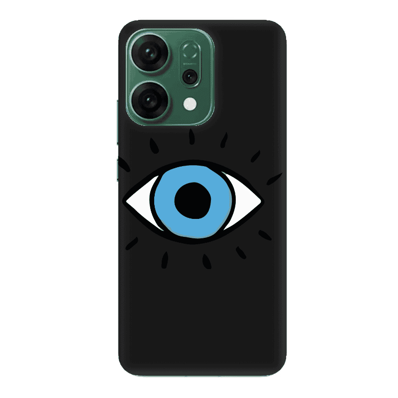 Oppo RENO 14 Shining Eye Black Colored Silicone TPU Θήκη