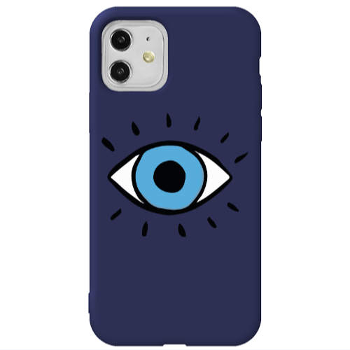Apple iPhone 11  Shining Eye Dark blue Colored Silicone TPU Θήκη