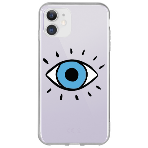 Apple iPhone 12 Shining Eye Transparent Silicone TPU Θήκη