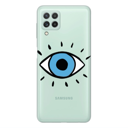 Samsung A22 4G Shining Eye Transparent Silicone TPU Θήκη