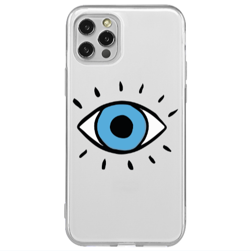 Apple iPhone 12 Pro Shining Eye Transparent Silicone TPU Θήκη