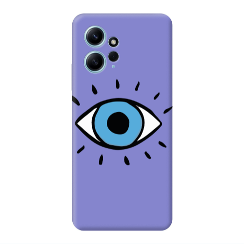 Xiaomi Redmi Note 12 4G Shining Eye Purple Colored Silicone TPU Θήκη