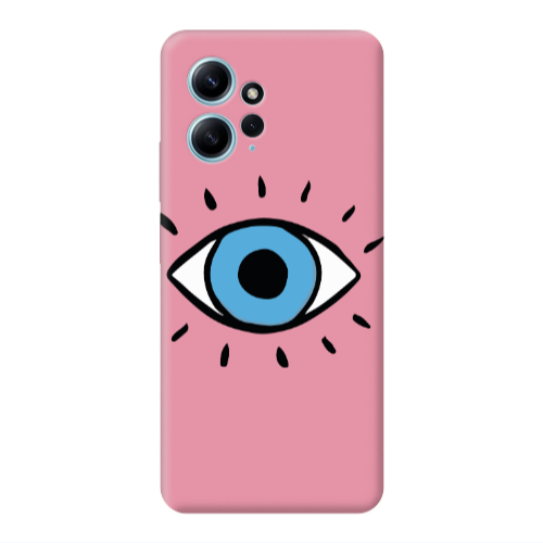Xiaomi Redmi Note 12 4G Shining Eye Pink Colored Silicone TPU Θήκη