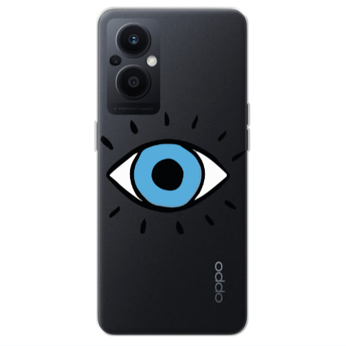 Oppo Reno 7 Lite Shining Eye Transparent Silicone TPU Θήκη
