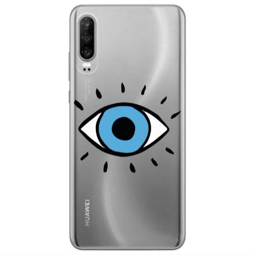 Huawei P30 Shining Eye Transparent Silicone TPU Θήκη
