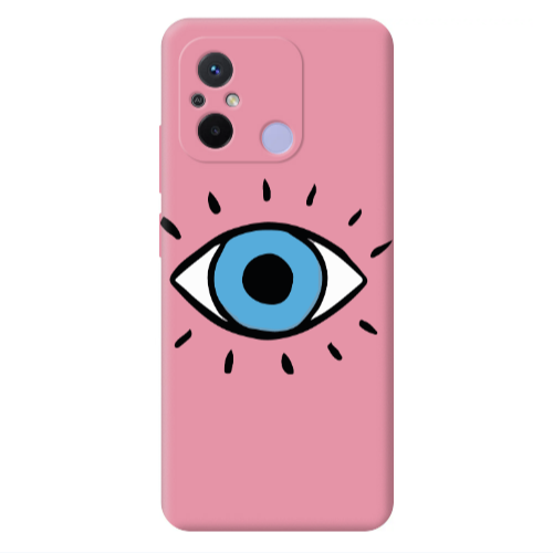 Xiaomi Redmi 12C Shining Eye Pink Colored Silicone TPU Θήκη