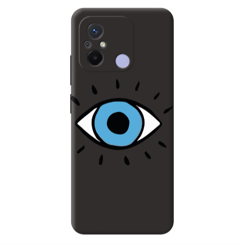 Xiaomi Redmi 12C Shining Eye Black Colored Silicone TPU Θήκη