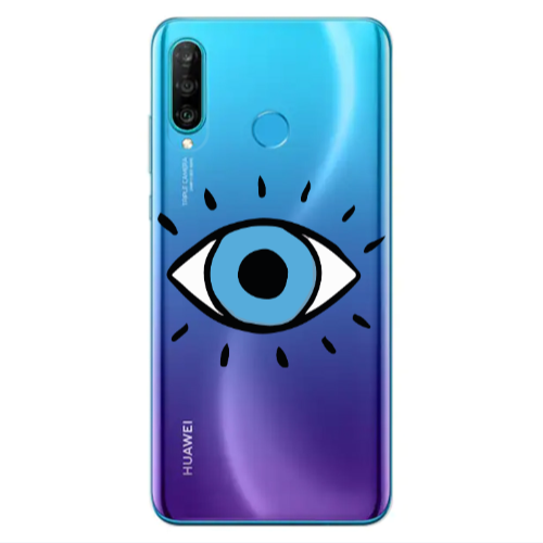 Huawei P30 Lite Shining Eye Transparent Silicone TPU Θήκη